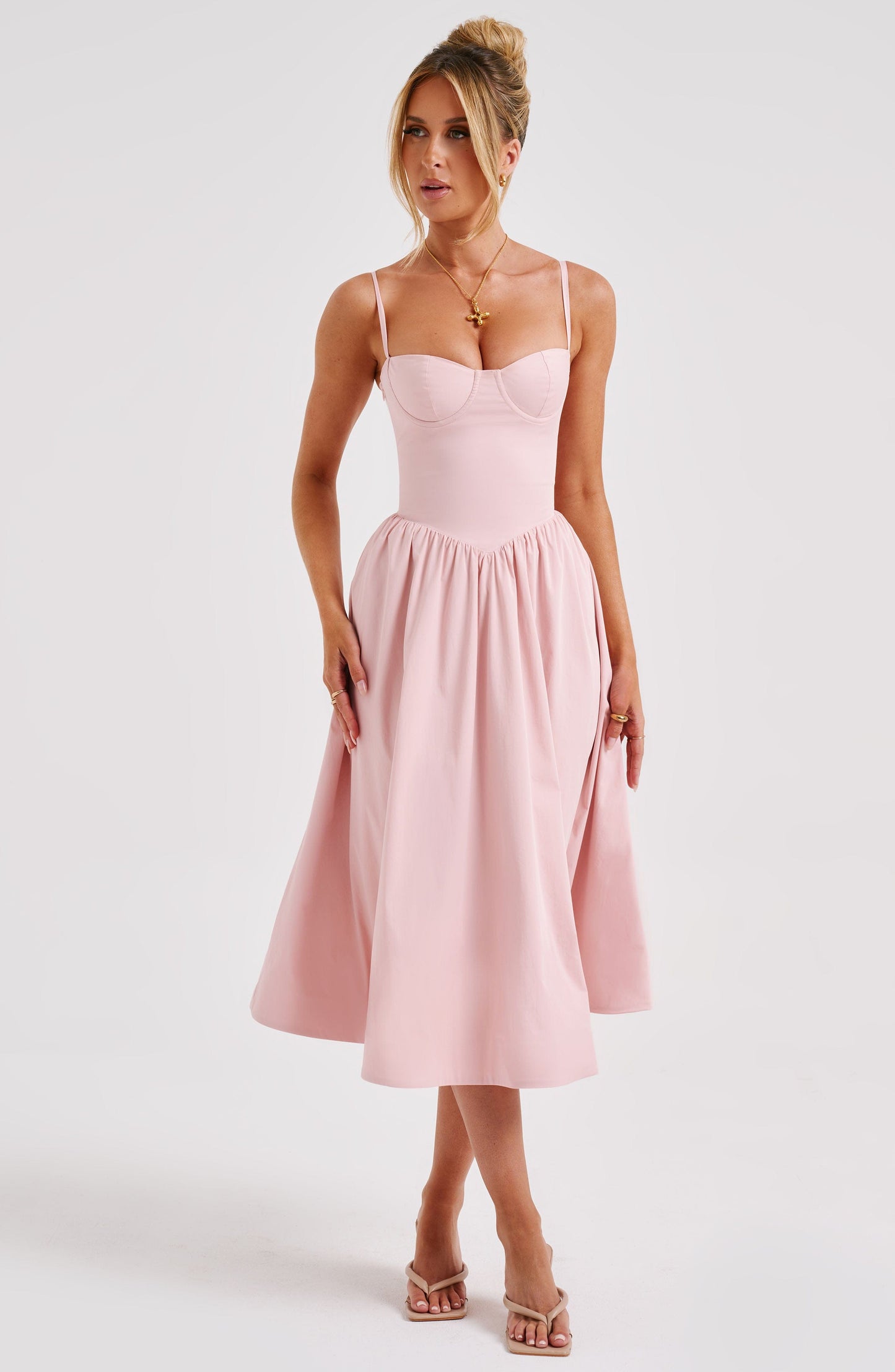 Daisey Midi Dress - Blush