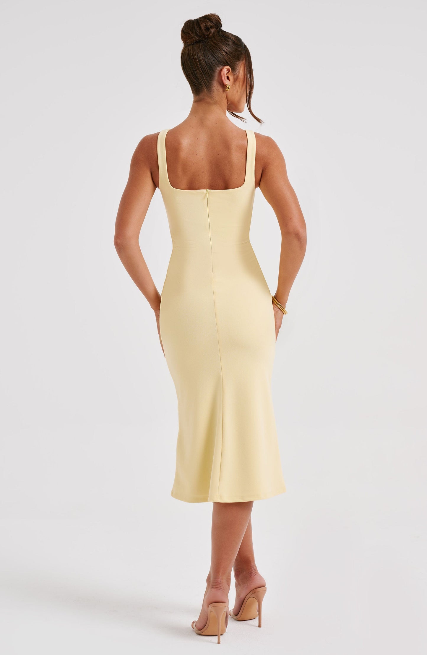 Elaine Midi Dress - Lemon